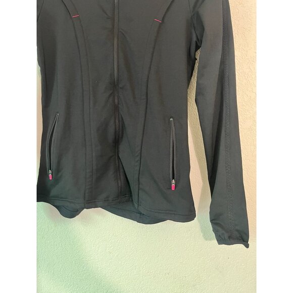 Athleta Womens Love Jacket Full-Zip Vented Back Thumb Holes Black XS Stretch - Picture 2 of 11